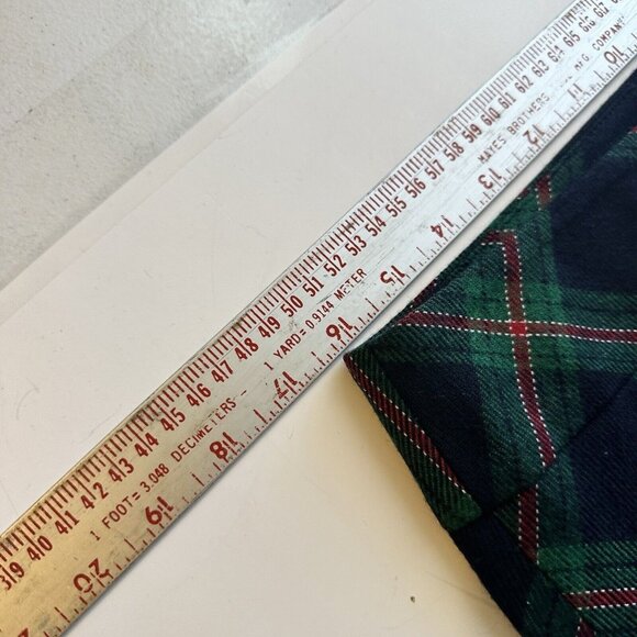 Talbots Mini Skirt Wool Blend Plaid Blue Red Size 8 Petite Work Office Fall - Picture 5 of 6